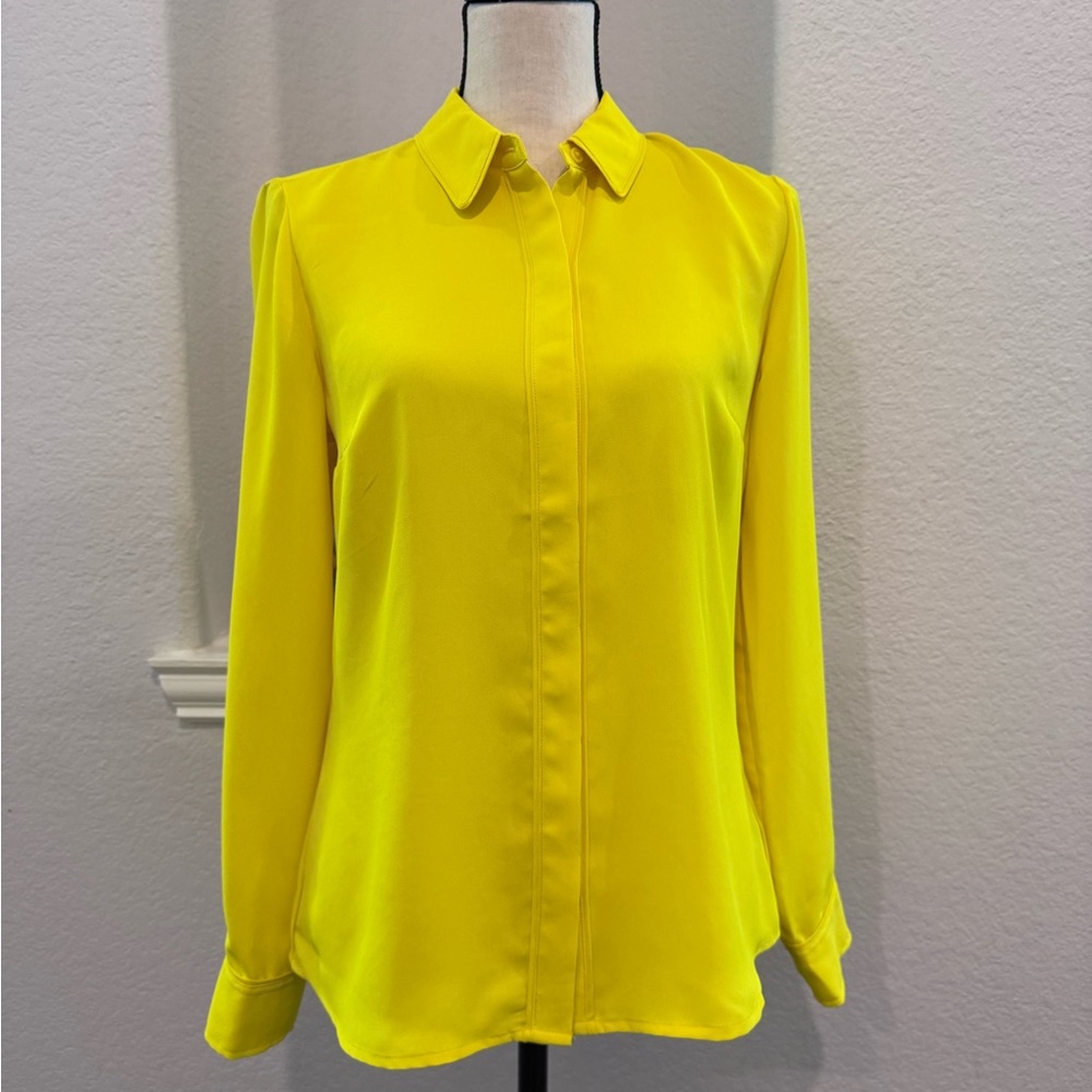 Express Small Yellow long sleeve “Portofino” button down shirt. NEW WITH TAGS!